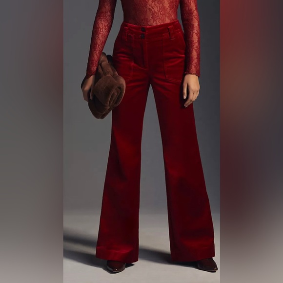 Anthropologie Pants - Anthropologie Maeve The Naomi Velvet Trousers NWT Size 2